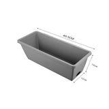 SOGA 49.5cm Gray Rectangular Planter Vegetable Herb Flower Outdoor Plastic Box with Holder Balcony Garden Decor Set of 4