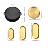 SOGA Kitchenware Bundle – Round Portable Korean BBQ Stove, Gold Grilling Plate & Nordic Plate Set