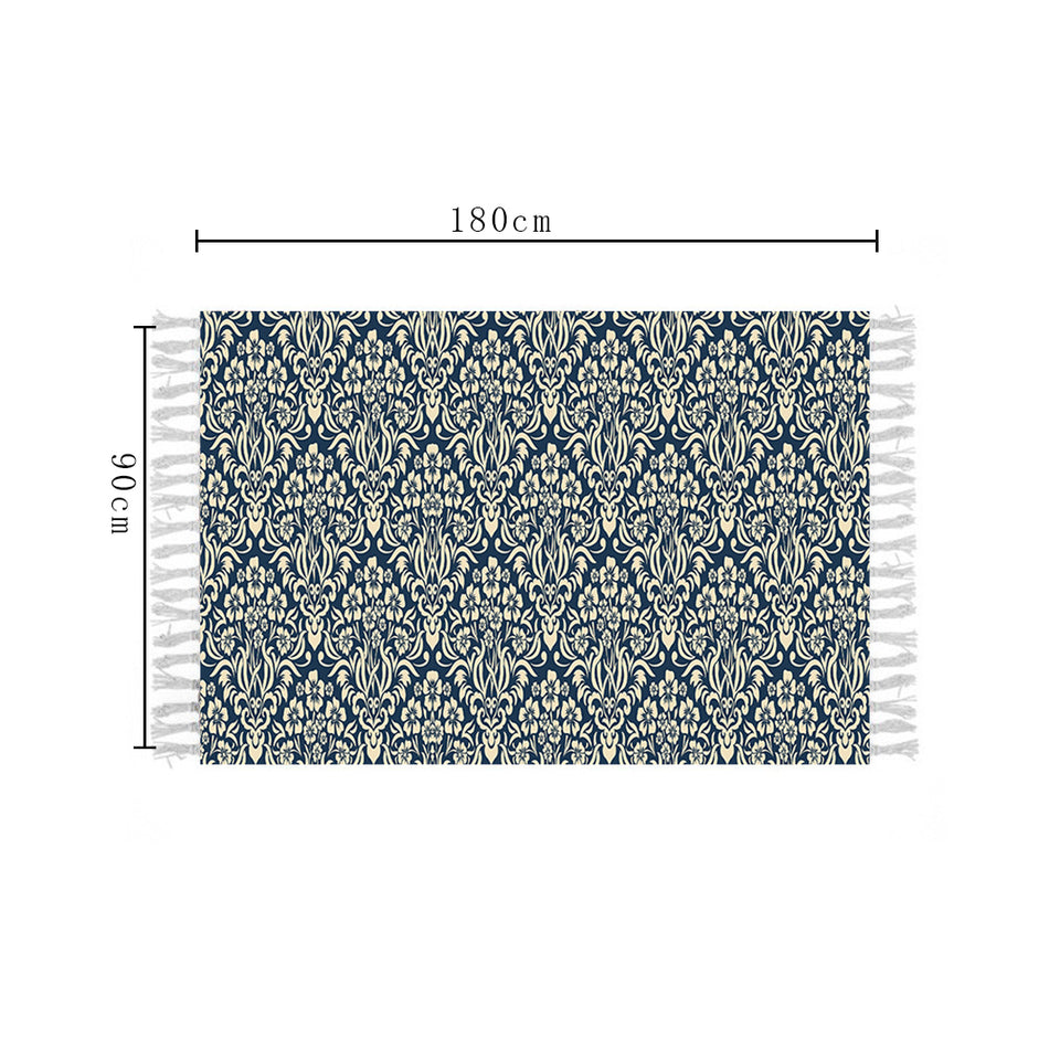 SOGA 90cm Cotton Polyester Vintage Area Rugs Living Room Hallway Floor Kitchen Home Decor
