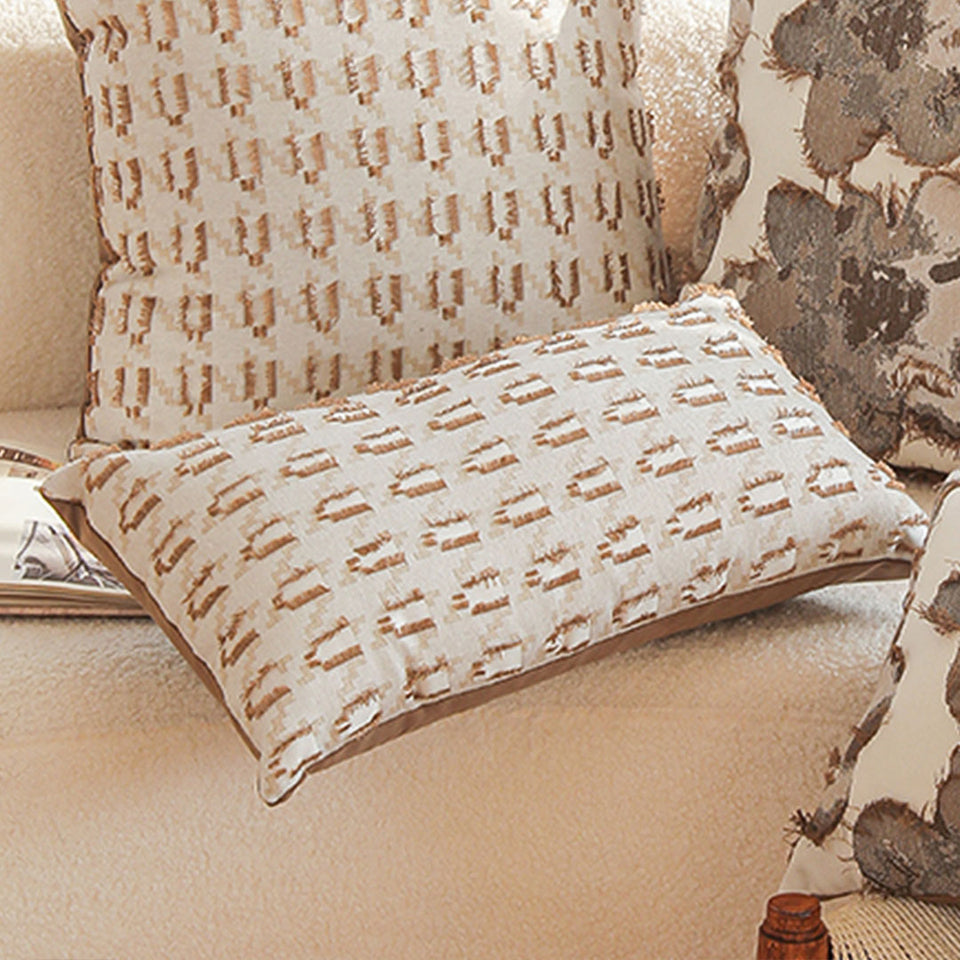 SOGA 35cm Rectangular Modern Decorative Embroidered Geometric Throw Pillow