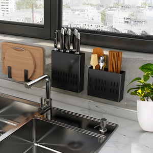 SOGA Wall-Mounted Kitchen Knife Storage Rack Organizer