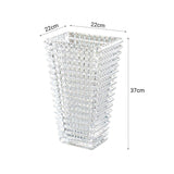 SOGA 28cm Handcrafted Clear Glass Vase Classic Design for Home Decor