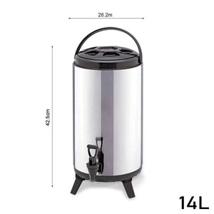 SOGA 6X 14L Portable Insulated Cold/Heat Coffee Tea Beer Barrel Brew Pot With Dispenser