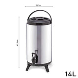 SOGA 6X 14L Portable Insulated Cold/Heat Coffee Tea Beer Barrel Brew Pot With Dispenser