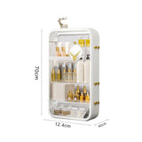 SOGA White Multi Tier Cosmetic Storage Rack Bathroom Vanity Tray Display Stand Organiser