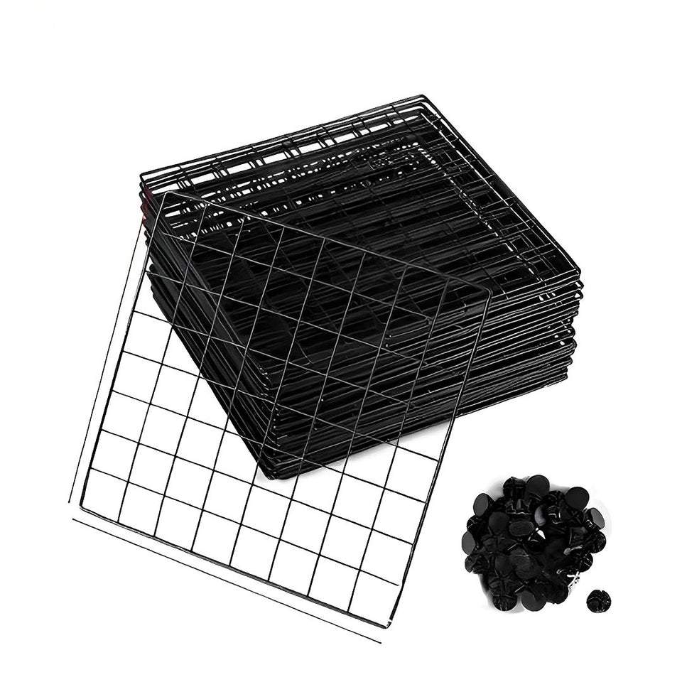 SOGA 2X Black Portable 4-Cube 2 Column Storage Organiser Foldable DIY Modular Grid Space Saving Shelf
