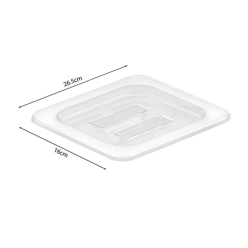 SOGA Clear Gastronorm 1/6 GN Lid Food Tray Top Cover Bundle of 2