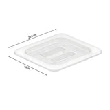 SOGA Clear Gastronorm 1/6 GN Lid Food Tray Top Cover Bundle of 2