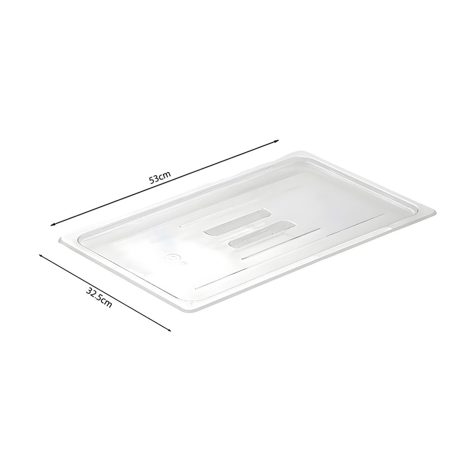 SOGA Clear Gastronorm 1/1 GN Lid Food Tray Top Cover Bundle of 2