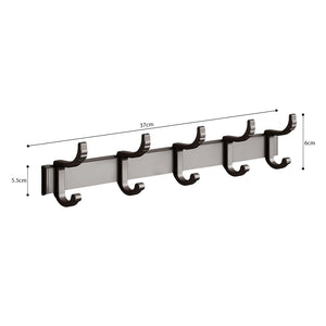 SOGA 37cm Wall Mounted Towel Rack Space-Saving Hanger Organiser with Durable Hooks