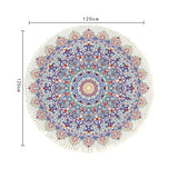 SOGA 120cm Mandala Round Area Thick Anti-slip Doormat, Home Decor