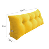 SOGA 2X 120cm Yellow Triangular Wedge Bed Pillow Headboard Backrest Bedside Tatami Cushion Home Decor