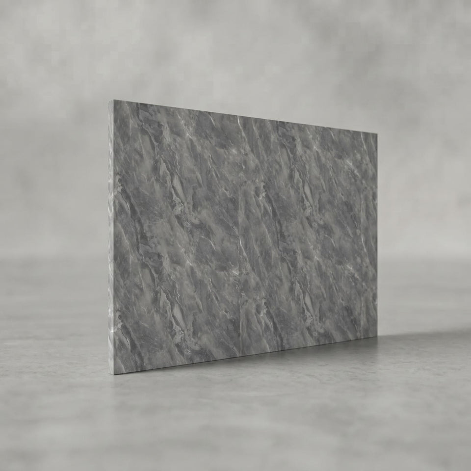SOGA Peel & Stick Floor and Wall Tiles 30 x 60cm 10 Pack Grey Faux Marble