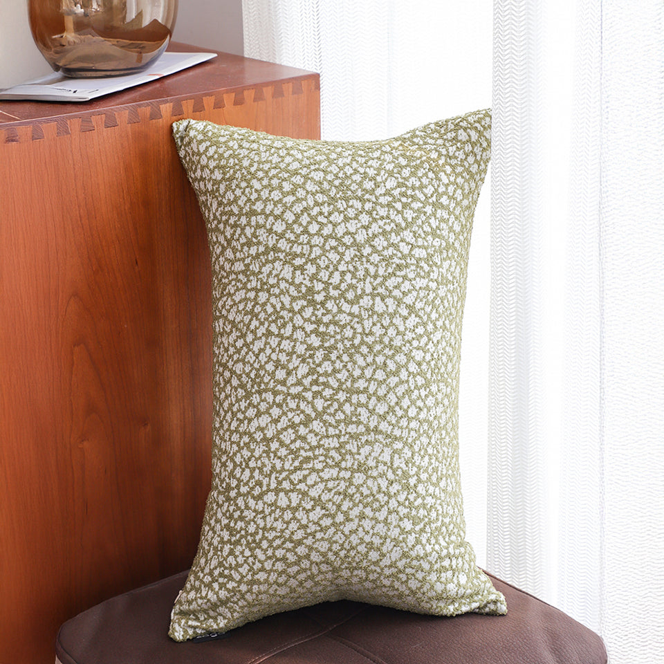 SOGA 35cm Modern Olive Green Speckled Pattern Textured Throw Pillow