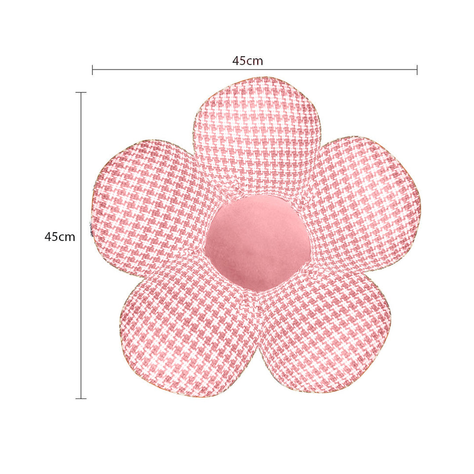 SOGA Pink Flower Cushion Shaped for Floor and Sitting Throw Pillow