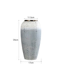SOGA 35x17cm White and Grey Large Ceramic Flower Vase Elegant Living Room Home Decor