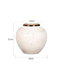 SOGA 21x22cm Plain White Small Ceramic Flower Vase Elegant Living Room Home Decor