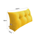 SOGA 100cm Yellow Triangular Wedge Bed Pillow Headboard Backrest Bedside Tatami Cushion Home Decor