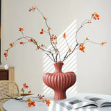 SOGA 2X 28x30cm Large Matte Red Decorative Vases – Countertop Ornament Accessories