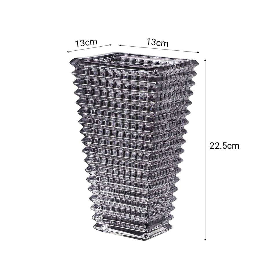 SOGA 22cm Modern Gray Ceramic Glass Vase Home Decor