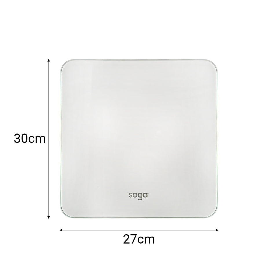 SOGA 2X 180kg Digital Fitness Weight Bathroom Gym Body Glass LCD Electronic Scales White