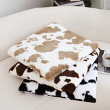 SOGA 2X Brown Cow Print Square Cushion Soft Leaning Plush Backrest Throw Seat Pillow