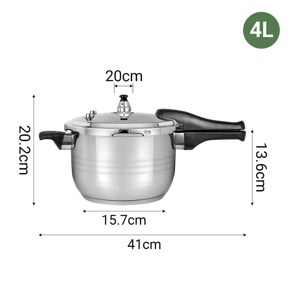 4L Commercial Grade Stainless Steel Pressure Cooker With Seal