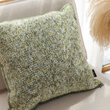 SOGA 2X Woven Cushion 45cm Green Yellow Multi-Color Textured Decorative Throw Pillow