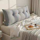 SOGA 2X 120cm Silver Triangular Wedge Bed Pillow Headboard Backrest Bedside Tatami Cushion Home Decor