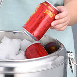 SOGA 2X 50L Stainless Steel Insulated Stock Pot Dispenser Hot & Cold Beverage Dispenser