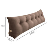 SOGA 2X 180cm Coffee Triangular Wedge Bed Pillow Headboard Backrest Bedside Tatami Cushion Home Decor