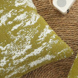 SOGA 50cm Throw Pillow White and Olive Green Plush Polyester Fiber and Cotton for Home Decor
