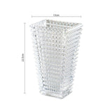 SOGA 22.5cm Handcrafted Clear Glass Vase Classic Design for Home Decor