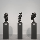 SOGA Home & Living Bundle – Abstract Resin Face Sculptures for Modern Art Home Decor