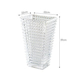 SOGA 28cm Handcrafted Clear Glass Vase Classic Design for Home Decor