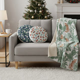 SOGA Home & Living Bundle – Soft Polyester-Cotton Pillows & Tropical Leaf Throw Blanket