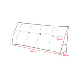 SOGA 180cm Rose Red Triangular Wedge Bed Pillow Headboard Backrest Bedside Tatami Cushion Home Decor