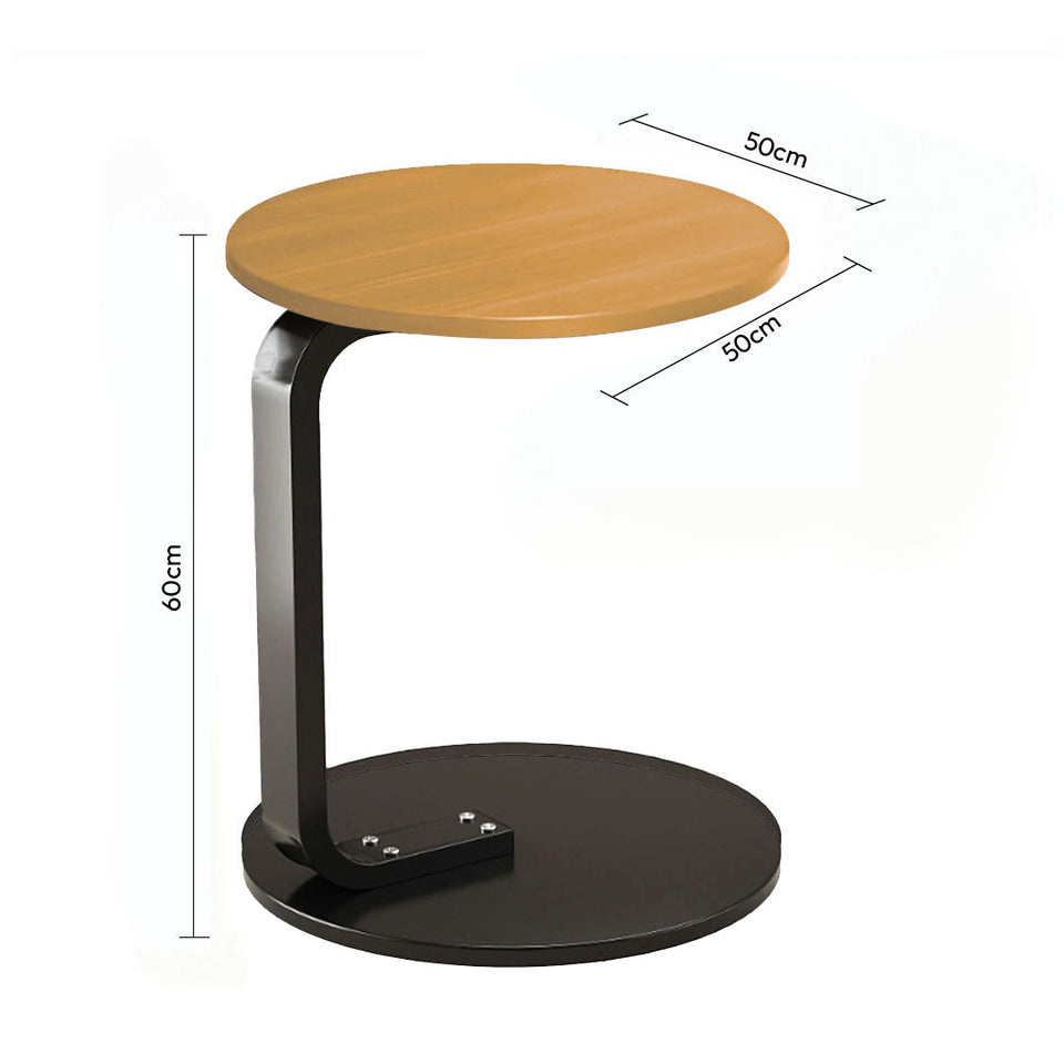 SOGA 50cm Wood Board Mini Side Table Movable Lightweight w/ Black Frame