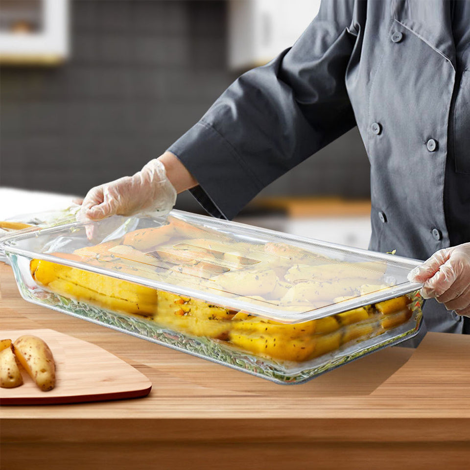 SOGA 4-Pack 1/1 GN Pan 150mm Clear Gastronorm Food Storage Containers with Lids
