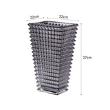 SOGA 28cm Modern Gray Ceramic Glass Vase Home Decor