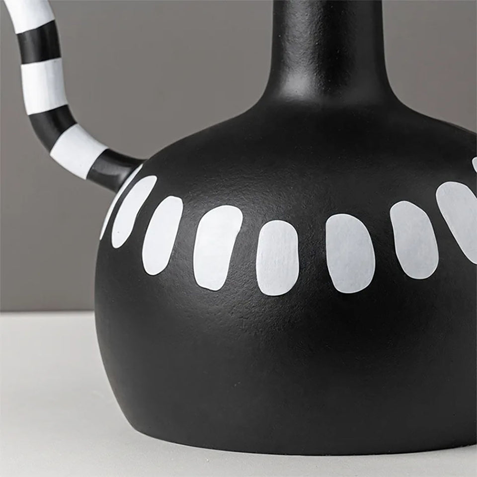 SOGA 2X 26.5x17cm Ornament Vase with Polka Dot Handicraft Decorations in Living Room Home Decor