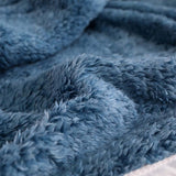 SOGA 2X Throw Blanket Warm Cozy Double Sided Thick Flannel Coverlet Fleece Bed Sofa Comforter Dark Blue