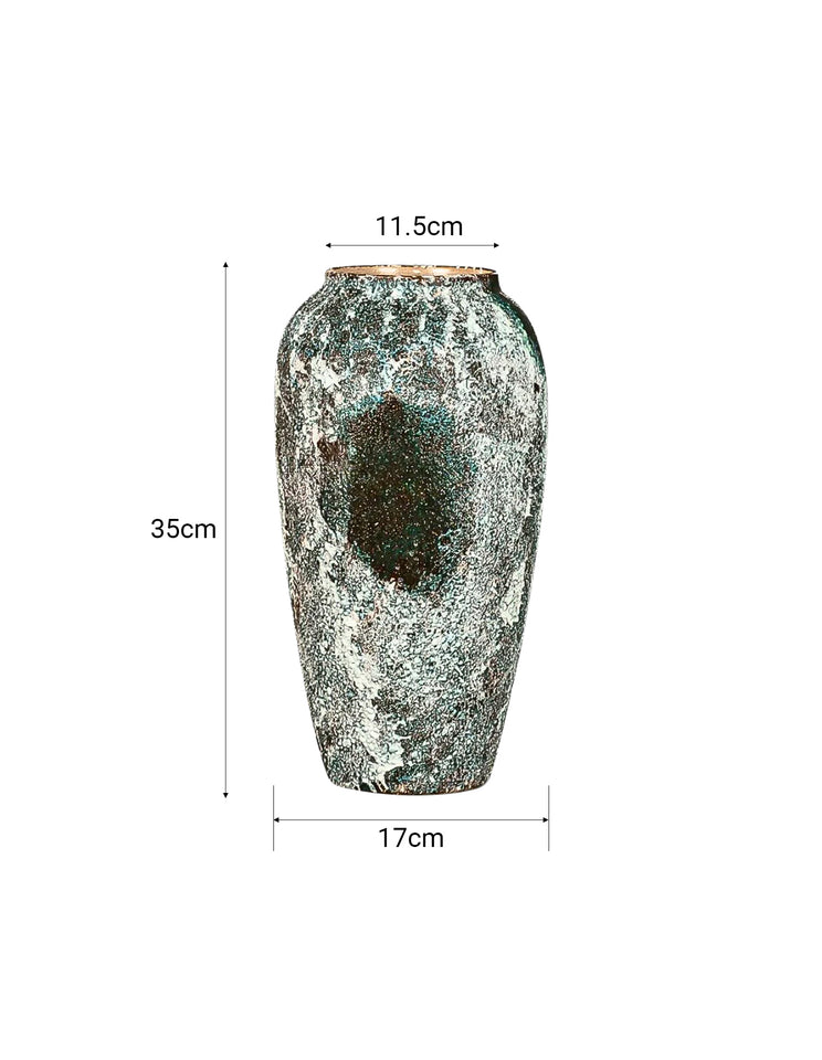 SOGA 35x17cm Green Large Ceramic Flower Vase Elegant Living Room Home Decor