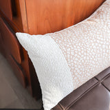 SOGA 2X 35cm Contemporary Beige Two-Tone Block Design Throw Pillow