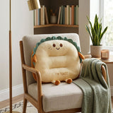 SOGA Smiley Face Toast Bread Cushion Stuffed Car Seat Plush Cartoon Back Support Pillow Home Decor