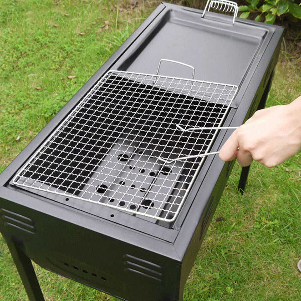 SOGA 2X 66cm Portable Folding Thick Box-Type Charcoal Grill for Outdoor BBQ Camping