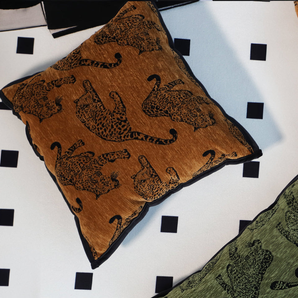 SOGA 45cm Dark Brown Leopard Print Throw Pillow