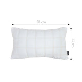 SOGA 2X 30cm White Quilted Grid Pattern Decorative Throw Pillow