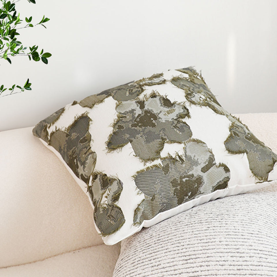 SOGA 45cm Abstract Gray Floral Watercolor Print Contemporary Throw Pillow