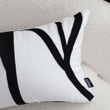SOGA 2X 30cm Rectangular Modern Minimalist Black Letter Print Decorative Throw Pillow